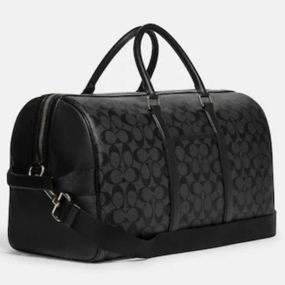 NWT Coach Venturer Bag In Signature Canvas Ski Patches Travel Duffle Duffel - Picture 12 of 16